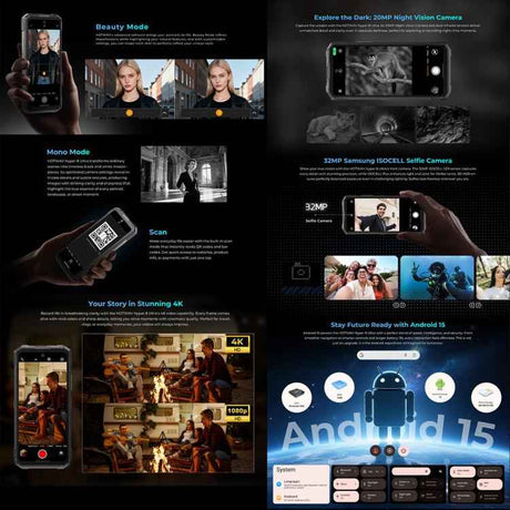 HOTWAV Hyper 8 Ultra 5G Walkie-talkie Rugged Phone, 12GB+512GB, 6.8 inch Android 15 Dimensity 7050 Octa Core