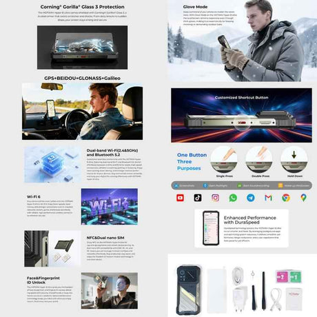 HOTWAV Hyper 8 Ultra 5G Walkie-talkie Rugged Phone, 12GB+512GB, 6.8 inch Android 15 Dimensity 7050 Octa Core