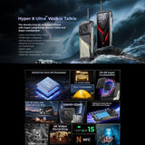 Teléfono robusto Hotwav Hyper 8 Ultra 5G Walkie-talkie, 12 GB + 512 GB, pantalla de 6,8 pulgadas, Android 15, procesador Octa Core 7050 