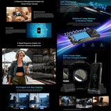 Teléfono robusto Hotwav Hyper 8 Ultra 5G Walkie-talkie, 12 GB + 512 GB, pantalla de 6,8 pulgadas, Android 15, procesador Octa Core 7050 