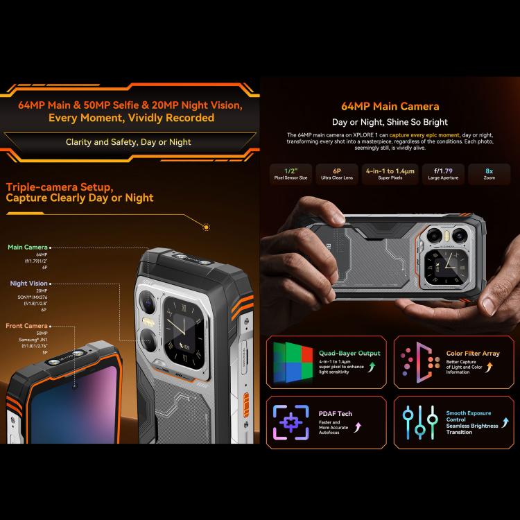 Blackview XPLORE 1, 12GB+256GB, 6.78 inch Android 15 , Network: 5G, OTG, NFC, XPLORE 1 12GB+256GB