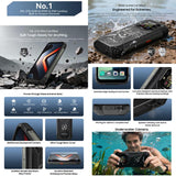 Blackview ROCK 1 Rugged Phone, 8GB+256GB, 6.56 inch Android 16 MT6769V/CB Helio G81 Octa Core, Network: 4G, OTG, NFC, ROCK 1 8GB+256GB