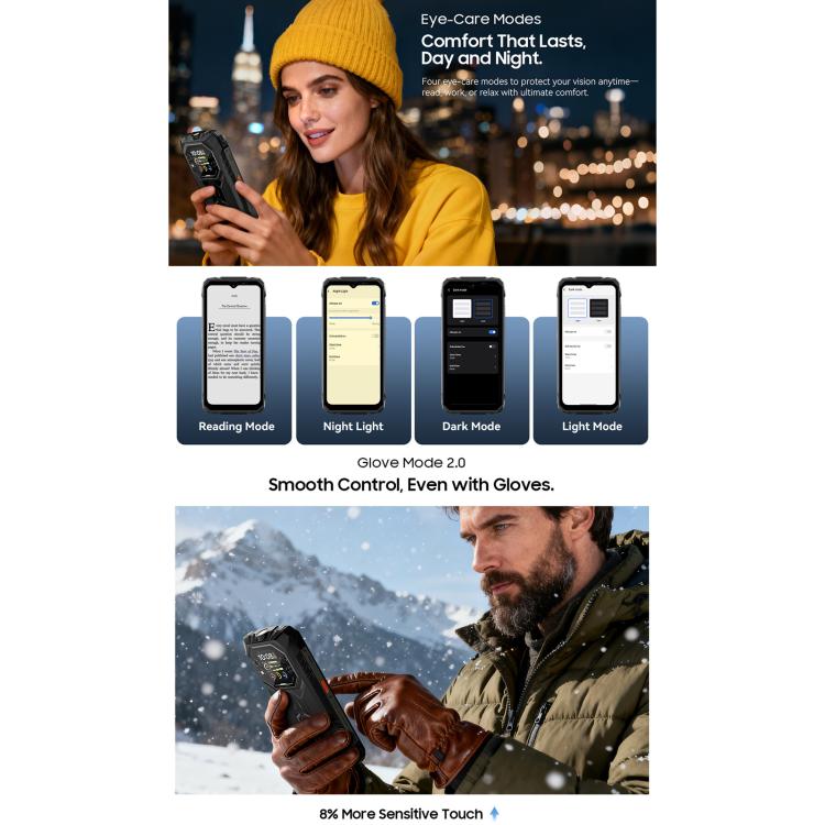 Blackview ROCK 1 Rugged Phone, 8GB+256GB, 6.56 inch Android 16 MT6769V/CB Helio G81 Octa Core, Network: 4G, OTG, NFC, ROCK 1 8GB+256GB