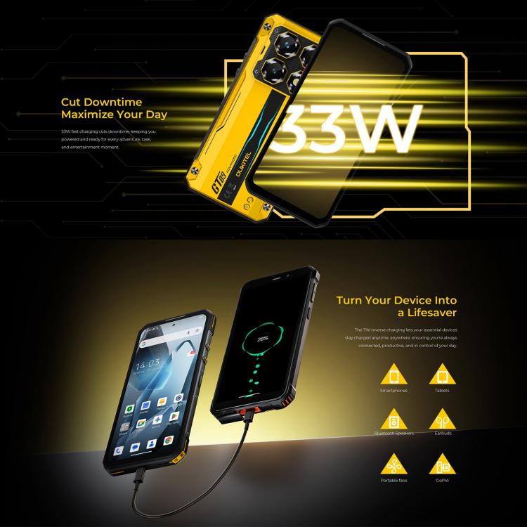 Oukitel WP60 Rugged Phone, 12GB+512GB, Night Vision, 108MP Camera, Side Fingerprint, 7.2 inch Android 15 , Network: 5G, 12GB+512GB