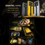 Oukitel WP60 Rugged Phone, 8GB+256GB, Night Vision, 108MP Camera, Side Fingerprint, 7.2 inch Android 15 , Network: 5G, 8GB+256GB