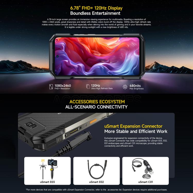 Ulefone Armor 27T+ Rugged Phone, 12GB+256GB, Thermal Imager, Night Vision, 10600mAh, 6.78 inch, Network: 4G, NFC, OTG, Armor 27T+