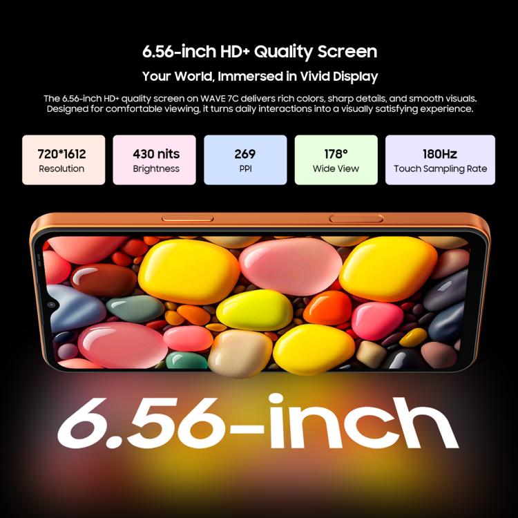Blackview WAVE 7C, 4GB+128GB, 6.56 inch Android 16 Unisoc UMS312 Tiger T310 Quad Core, Network: 4G, OTG, 4GB+128GB