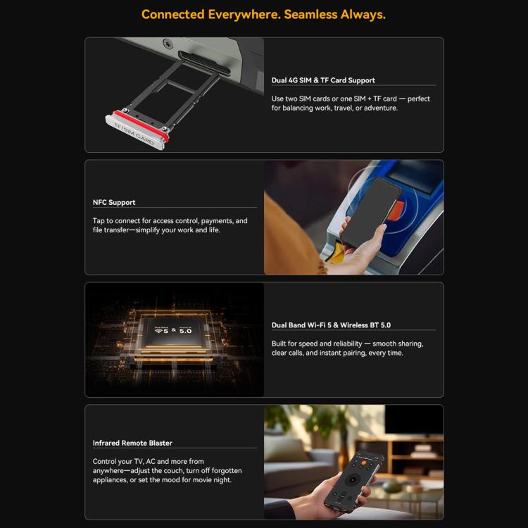 Blackview Oscal Pilot 6 Thermal Rugged Phone, 12GB+256GB, Night Vision Camera, 6.78 inch Android 16 MediaTek MT8781 Helio G100 Octa Core, Network: 5G, OTG, NFC