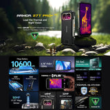 Ulefone Armor 27T Pro+ Rugged Phone, FLIR 3.5 Thermal Imaging, 12GB+256GB, Night Vision, 10600mAh, 6.78 inch Android 15 MediaTek Dimensity 6300 Octa Core, Network: 5G, NFC, Armor 27T Pro+