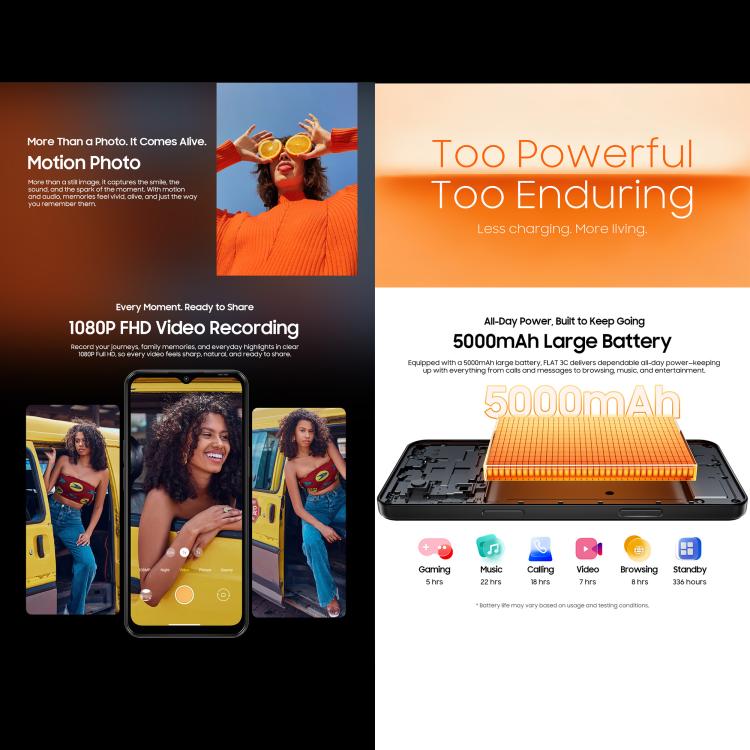 Blackview Oscal FLAT 3C 4G 4GB/128GB – 6.56" Android 16, Unisoc T310, OTG
