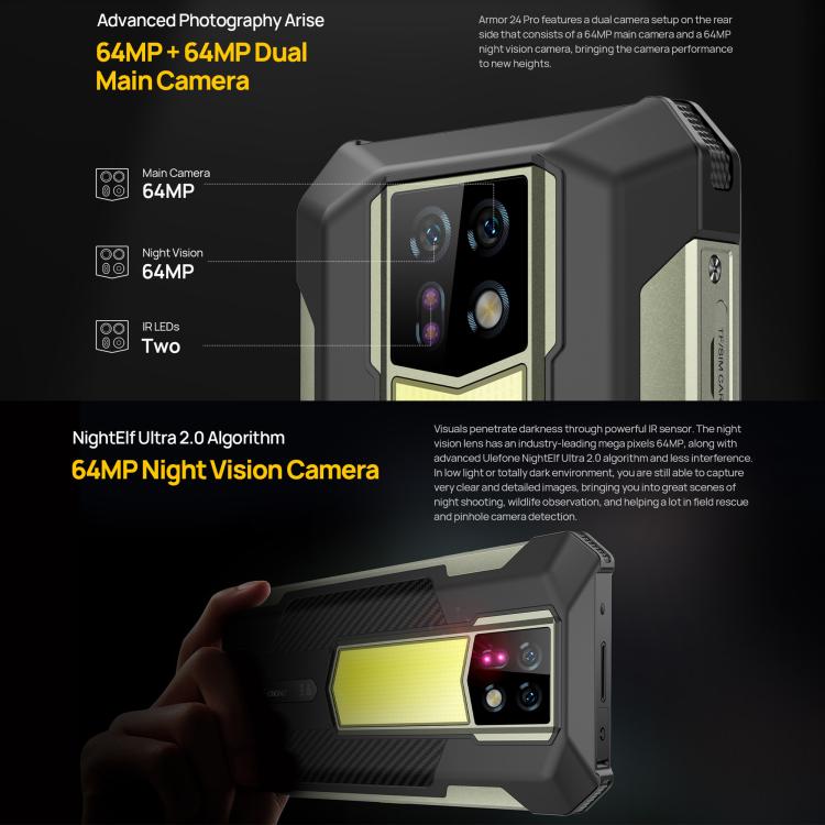 Ulefone Armor 24 Pro Rugged Smartphone | IP68/IP69K Waterproof, 12GB+256GB