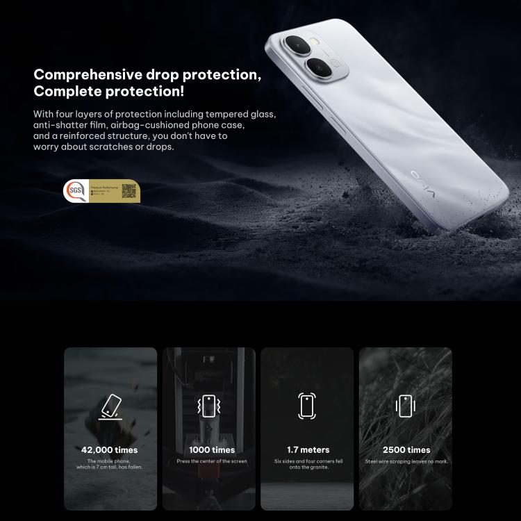 vivo Y500i, 8GB+256GB, Side Fingerprint, 6.75 inch Android 16 OriginOS 6 Snapdragon 4 Gen Octa Core, OTG, NFC, Network: 5G, 8GB+256GB
