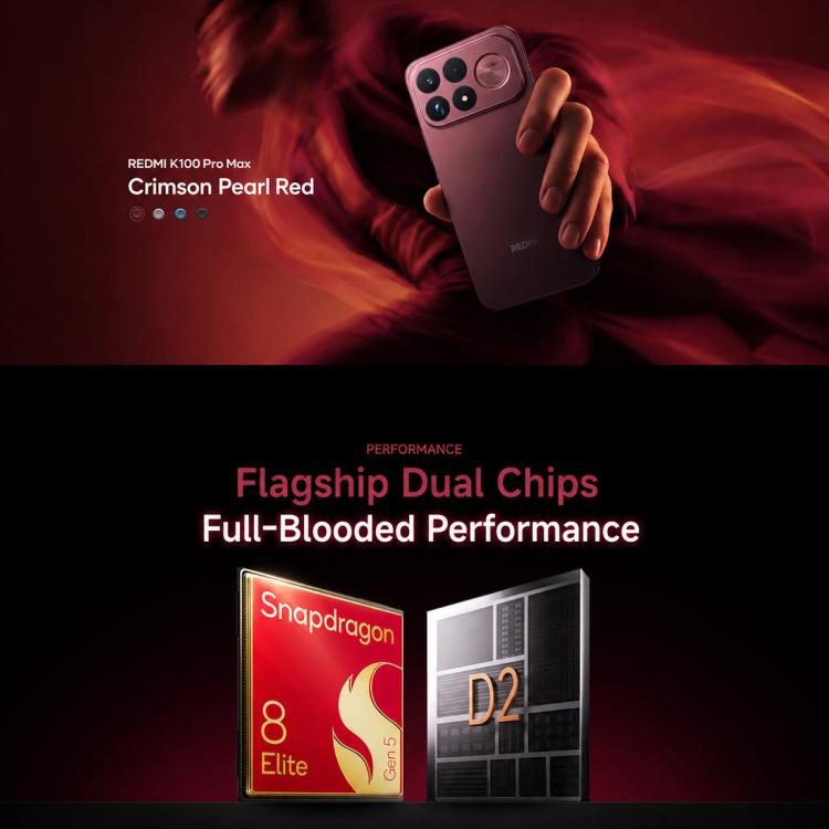 Xiaomi Redmi K100 Pro Max, 16GB+1TB, 6.9 inch Xiaomi HyperOS 3 Snapdragon 8 Elite Gen 5 Octa Core, NFC, Network: 5G, 16GB+1TB