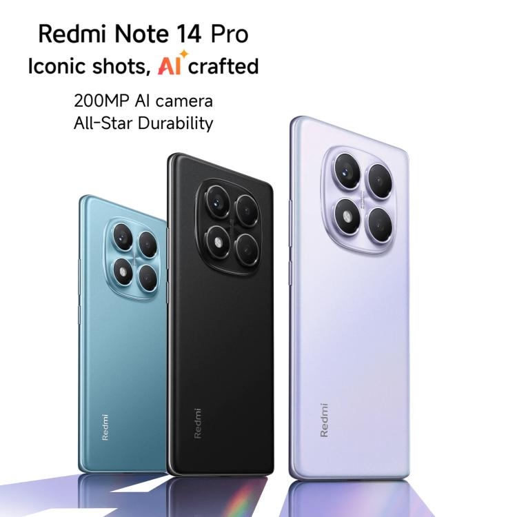 Xiaomi Redmi Note 14 Pro 4G - 8GB RAM, 256GB Storage, In-screen Fingerprint, 6.67 inch Display, Helio G100-Ultra Octa Core, NFC, Available in Black and Blue