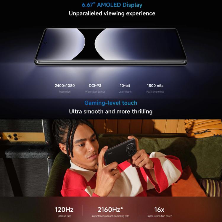 Xiaomi Redmi Note 14 Pro 4G Global, 12GB+256GB, In-screen Fingerprint, 6.67 inch Xiaomi HyperOS Helio G100-Ultra Octa Core