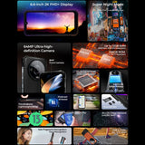 HOTWAV T7 Rugged Android Phone - 6GB RAM, 256GB Storage, 6280mAh Battery, 6.6 Inch Display, Android 13 MT8788, 4G Network, OTG Support