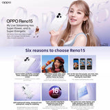 OPPO Reno15 5G 16GB/256GB – Dimensity 8450, ColorOS 16, Screen Fingerprint