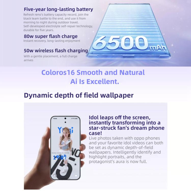 OPPO Reno15 Pro 5G 12GB/256GB – Dimensity 8450, ColorOS 16, Screen Fingerprint