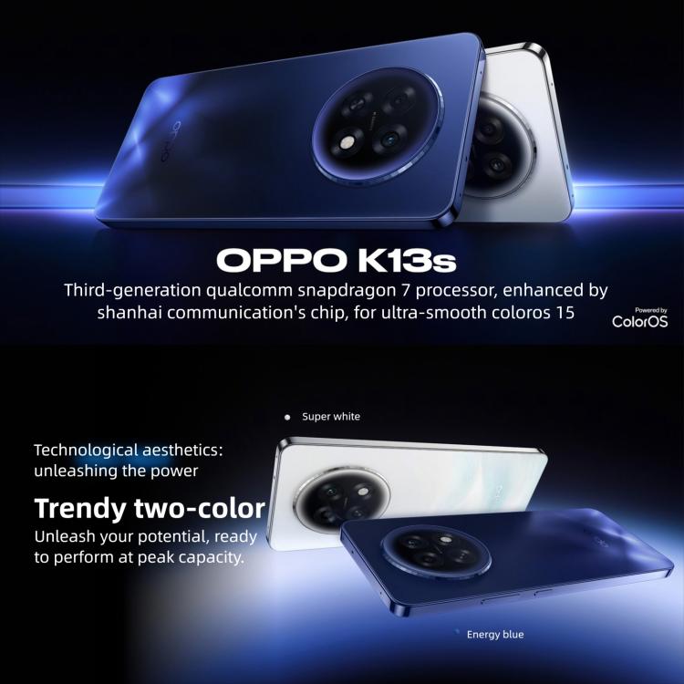OPPO K13s 5G 12GB/512GB – Snapdragon 7 Gen 3, ColorOS 15, Screen Fingerprint