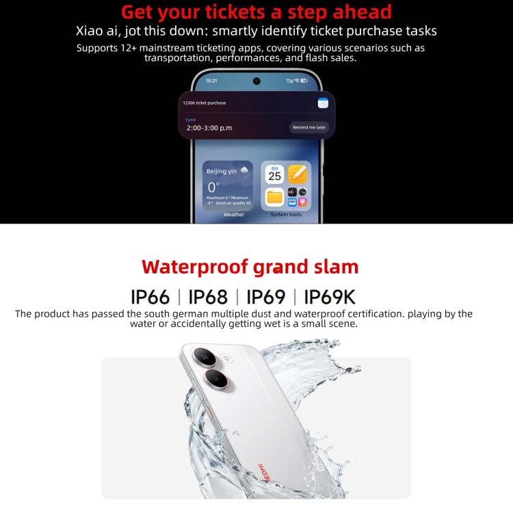 Xiaomi REDMI Turbo 5, 16GB+256GB, 6.59 inch Xiaomi HyperOS 3 Dimensity 8500-Ultra Octa Core, NFC, Network: 5G, 16GB+256GB