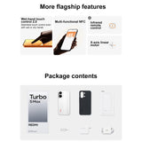 Xiaomi REDMI Turbo 5 Max, 16GB+512GB, 6.83 inch Xiaomi HyperOS 3 Dimensity 9500s Octa Core, NFC, Network: 5G, 16GB+512GB