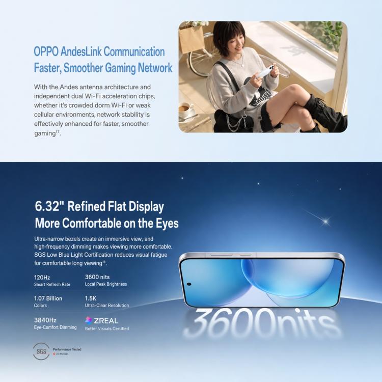 OPPO Reno16 5G 12GB/256GB | Dimensity 8550 SUPER, ColorOS 16, Screen Fingerprint