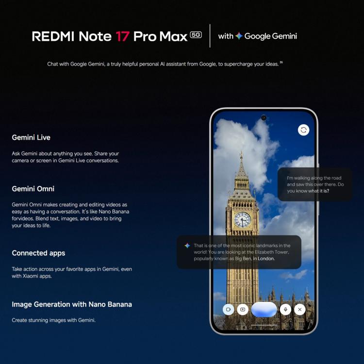 Xiaomi Redmi Note 17 Pro Max Global 5G 12GB/256GB – Snapdragon 6 Gen 5, HyperOS 3