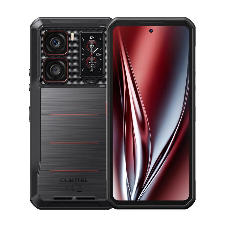 Teléfono robusto Oukitel WP300 5G con reloj, 12 GB + 512 GB, pantalla de 6,8 pulgadas, Android 15, MediaTek Dimensity 7050 Octa Core, NFC, OTG 