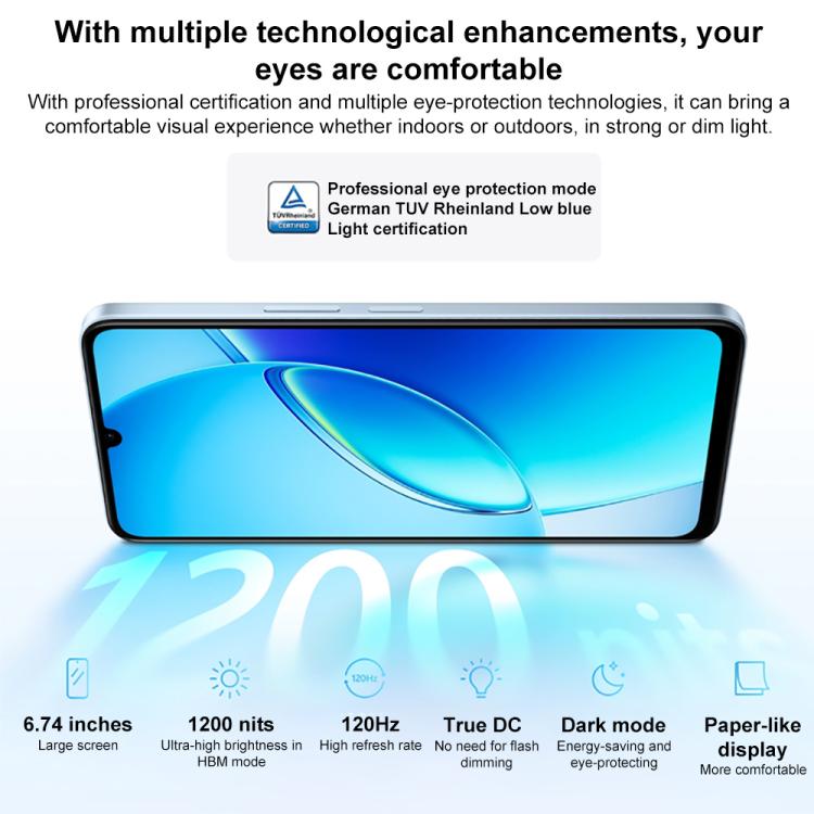 vivo Y60, 8GB+256GB, Side Fingerprint, 6.74 inch Android 16 OriginOS 6 Snapdragon 4 Gen 2 Octa Core, OTG, Network: 5G, 8GB+256GB