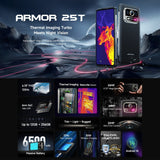 Ulefone Armor 25T Rugged Phone with 6GB+256GB, Thermal Imaging, 6.78-Inch Android 14, MediaTek Helio G99, 4G, NFC, OTG