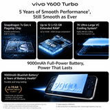 vivo Y600 Turbo, 12GB+256GB, In-screen Fingerprint, 6.83 inch Android 16 OriginOS 6 Snapdragon 7s Gen 4 Octa Core, OTG, NFC, Network: 5G, 12GB+256GB