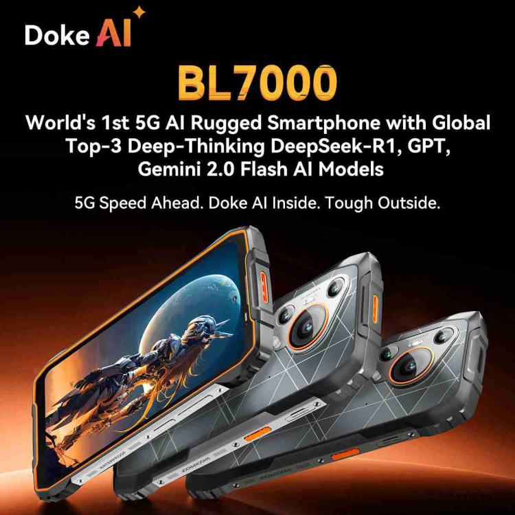 Teléfono robusto Blackview BL7000 - 8 GB + 256 GB, 6,78" Android 15, MediaTek Dimensity 6300, 5G, NFC, OTG 