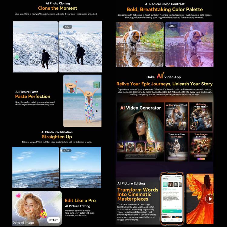 Blackview BL7000 Rugged Phone, 8GB+256GB, 6.78 inch, Night Vision Camera, Android 15 MediaTek Dimensity 6300