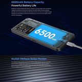 Oukitel WP50 Rugged 5G Phone - 4GB RAM, 256GB Storage, 6.6" Display, Android 14, MediaTek Dimensity 6100+, NFC, 5G Network