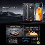 Oukitel WP28 S IP68/IP69K Rugged Phone, 4GB+128GB, Fingerprint, 6.52 inch Unisoc T606 Octa-core