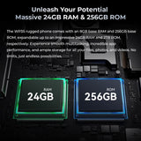 Oukitel WP35 5G Rugged Phone - 8GB RAM, 256GB Storage, IP68/IP69K, 11000mAh Battery, 6.6" MediaTek Dimensity 6100+