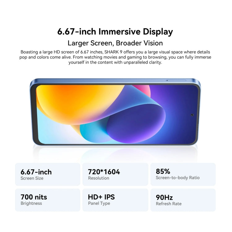 Blackview SHARK 9, 8GB+256GB, 6.67 inch Android 14 Unisoc T820 Octa Core, Network: 5G