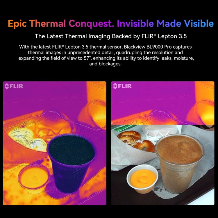 Cámara termográfica Blackview BL9000 Pro 5G con 12 GB de RAM, 512 GB de almacenamiento, IP68/IP69K, MIL-STD-810H, pantalla de 6,78 pulgadas, Android 14, MediaTek Dimensity 8020