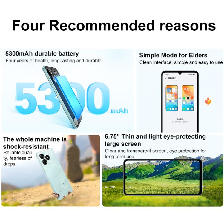 Honor Play 70C, 4GB+64GB, 6.75 inch MagicOS 9.0 Android 15 MediaTek Helio G81 Ultra Octa Core, Network: 4G, OTG, 4GB+64GB