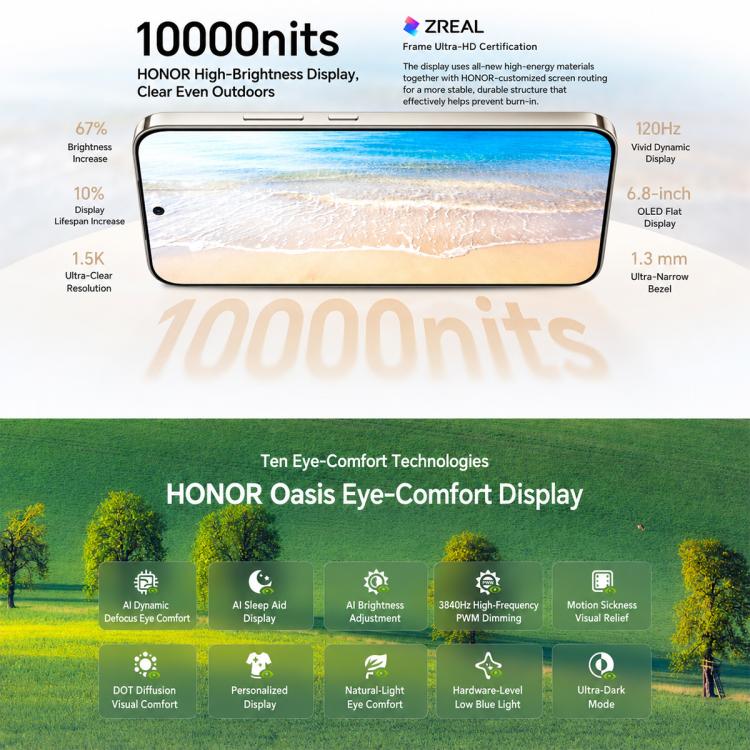 Honor X80 Pro Max, 8GB+256GB, Screen Fingerprint, 6.8 inch MagicOS 10.0 Snapdragon 6 Gen 5 Octa Core, Network: 5G, NFC, OTG, 8GB+256GB