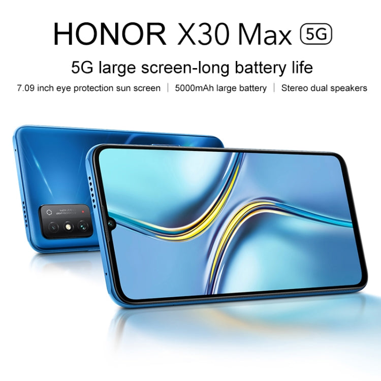 HONOR X30 Max 5G Smartphone – 7.09" Large Display, 5000mAh Battery, Dimensity 900 Octa-Core, 8GB+128GB Unlocked Cell Phone