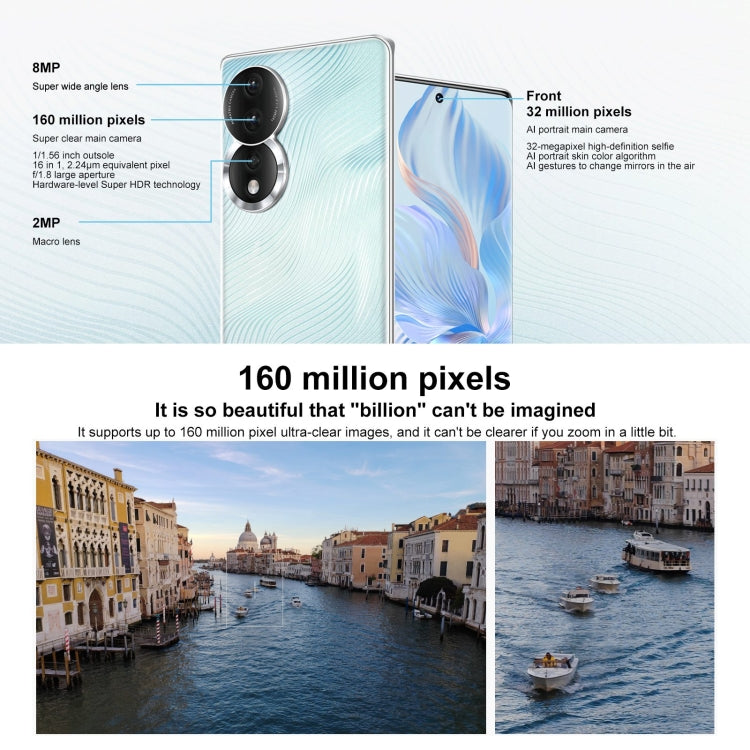 HONOR 80 5G Triple Back Cameras, Screen Fingerprint Identification, 6.67 inch Magic UI 7.0 Qualcomm Snapdragon 782G Octa Core up to  2.7GHz, Network: 5G, OTG, NFC, Not Support Google Play, Honor 80 5G, 8GB+256GB