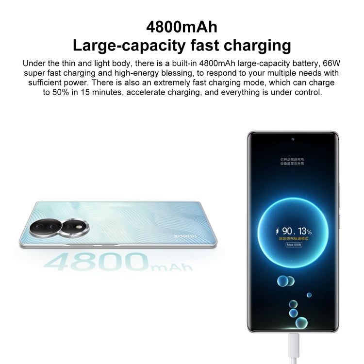 HONOR 80 5G Triple Back Cameras, Screen Fingerprint Identification, 6.67 inch Magic UI 7.0 Qualcomm Snapdragon 782G Octa Core up to  2.7GHz, Network: 5G, OTG, NFC, Not Support Google Play, Honor 80 5G, 8GB+256GB