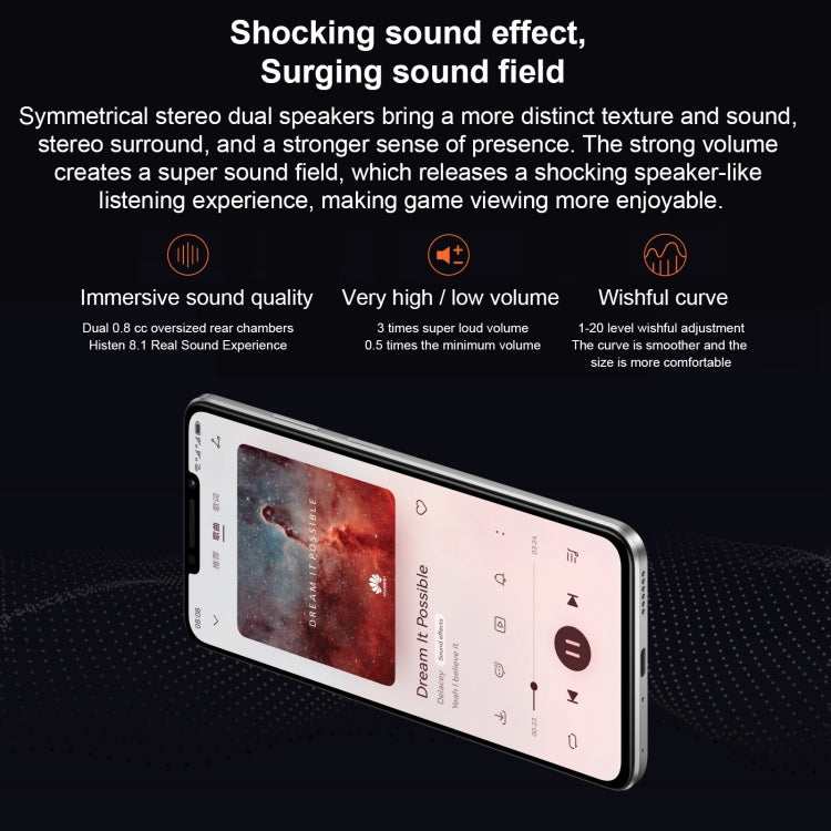 HUAWEI Enjoy 60X Dual Back Cameras, Side Fingerprint Identification, 7000mAh Battery, 6.95 inch HarmonyOS 3.0 Qualcomm Snapdragon 680 Octa Core 2.4GHz, Network: 4G, 512GB Black, 512GB Orange