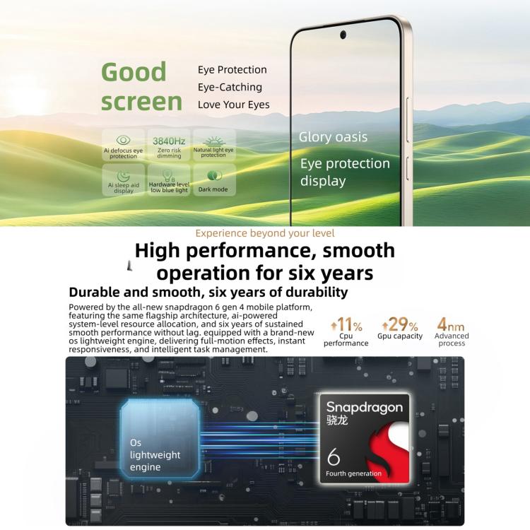 Honor X70 Updated Version, 8GB+256GB, Screen Fingerprint, 6.79 inch MagicOS 10.0 / Android 16 Snapdragon 6 Gen 4 Octa Core, Network: 5G, OTG, NFC, Support Google Play, 8GB+256GB