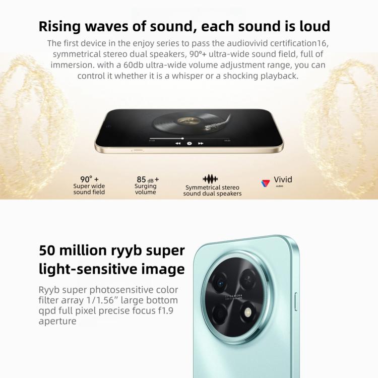 HUAWEI Enjoy 90 Pro Max, 8GB‌+128GB, Side Fingerprint, 6.84 inch HarmonyOS 6.0 Kirin 8000, OTG, Not Support Google Play, 8GB+128GB