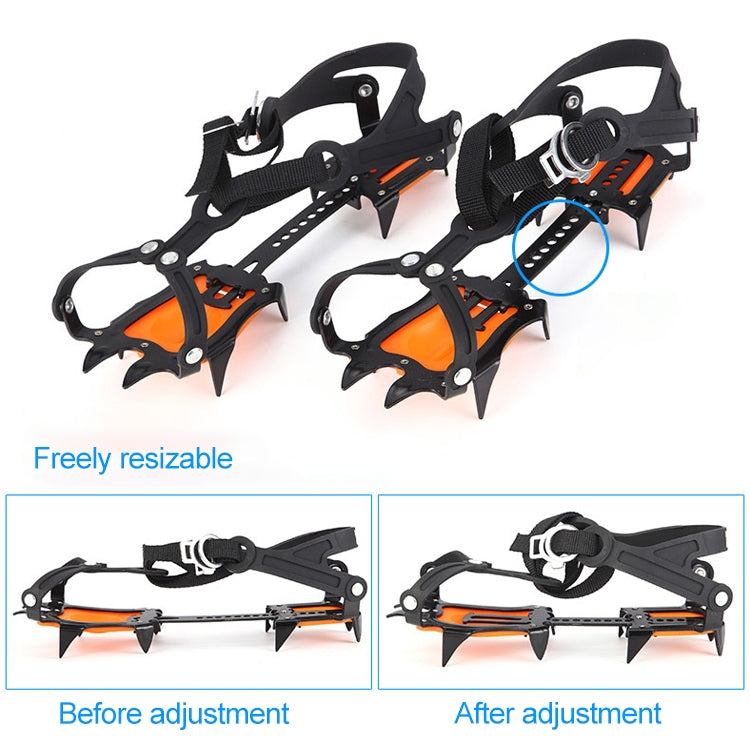 Aotu AT8701 One Pair 10 Teeth Anti-Slip Ice Gripper Snow Climbing Shoes Covers