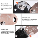 XINDA EN567 Outdoor Rock Climbing Aerial Work Anti-fall Rope Gripper for 8-13mm Diameter Rope - LYDARZ