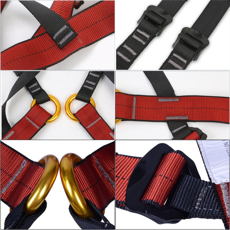 XINDA XDA9516 Outdoor Rock Climbing Polyester High-strength Wire Adjustable Downhill Whole Body Safety Belt Children - LYDARZ