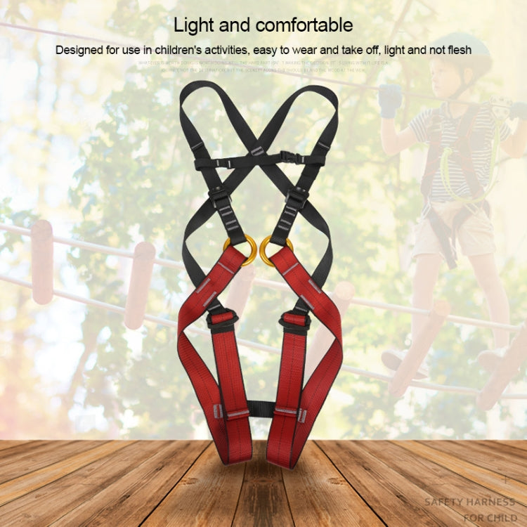 XINDA XDA9516 Outdoor Rock Climbing Polyester High-strength Wire Adjustable Downhill Whole Body Safety Belt Children